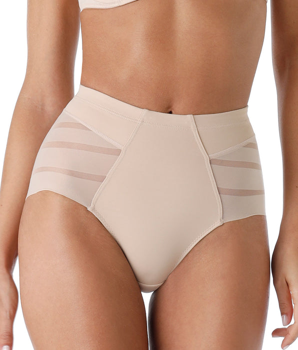 Lovable Fancy Shaping Mid-Waist Girdle in shaping microfiber and tulle, powder pink