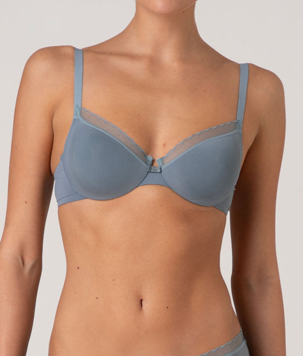 Lovable My Daily Comfort Underwired Bra in Microfibre, Dark Powder Blue