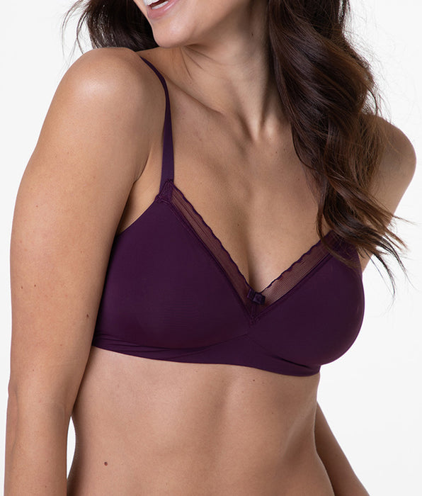 Lovable My Daily Comfort microfiber wireless bra, burgundy