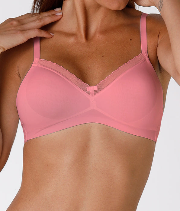 Lovable My Daily Comfort microfiber wireless bra, mauve pink