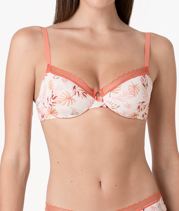 Lovable My Daily Comfort Printed underwired bra in microfiber, powder pink print