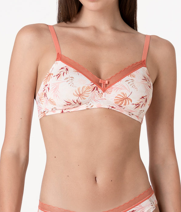 Lovable My Daily Comfort Printed microfiber wireless bra, powder pink print