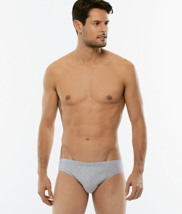 Lovable Bipack 100% Pure Cotton gray melange briefs in cotton