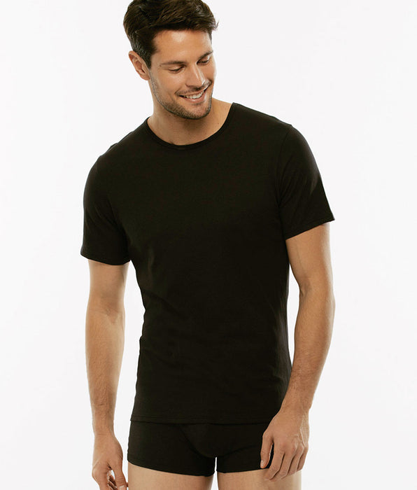 Lovable 100% pure cotton black crew neck T-shirt