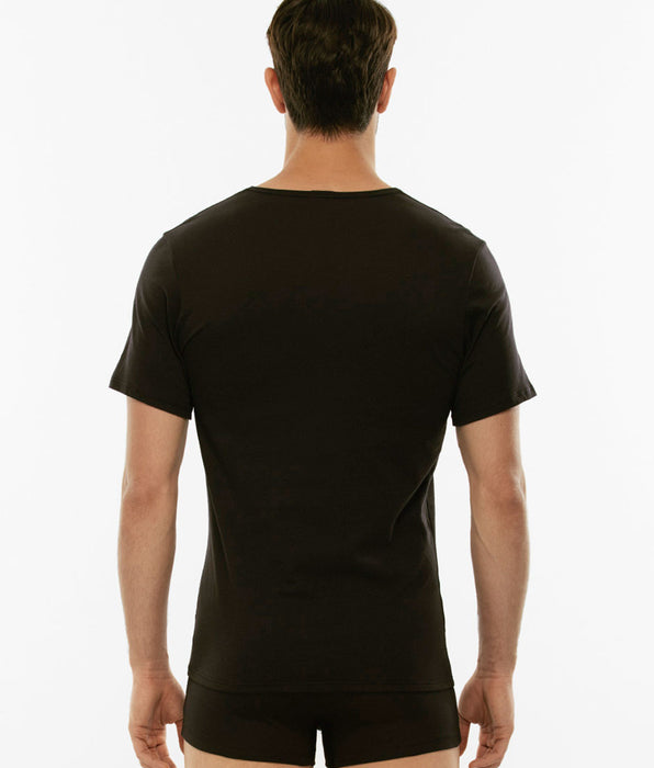 Lovable 100% pure cotton black crew neck T-shirt