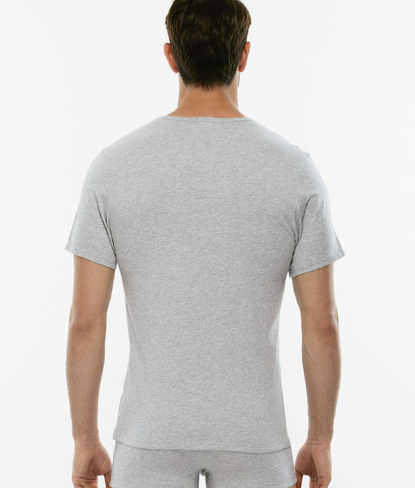 Lovable 100% pure cotton gray melange crew neck T-shirt