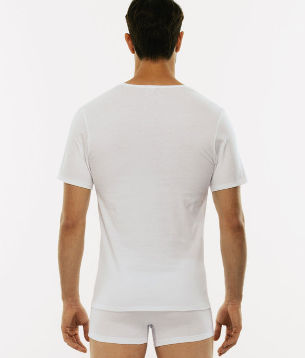 Lovable 100% pure cotton white V-neck T-shirt
