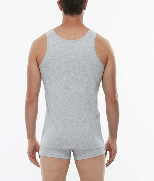 Lovable 100% Pure Cotton gray melange cotton tank top