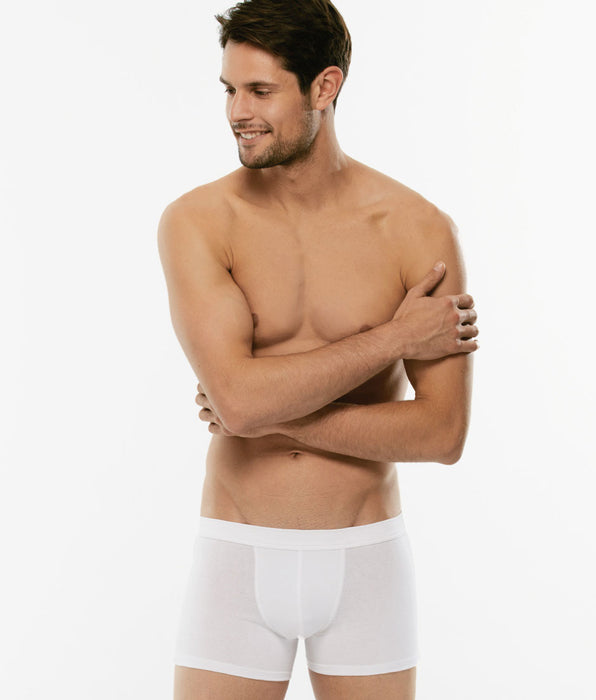 Lovable BIPACK -White Cotton Stretch boxer shorts in stretch cotton x2