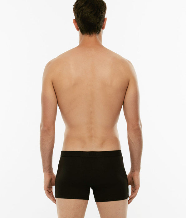 Lovable Black Cotton Stretch boxer shorts in stretch cotton
