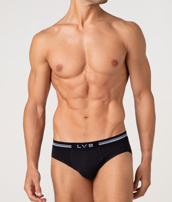 Lovable Comfort 360 Stretch Cotton Briefs, black