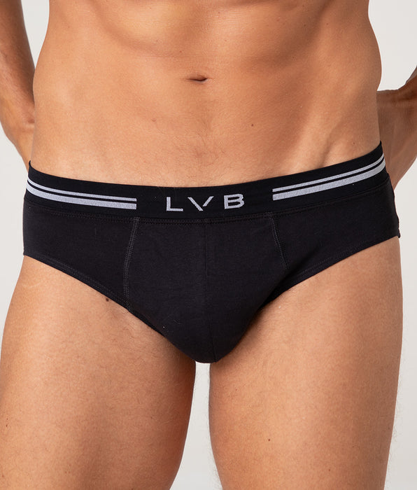 Lovable Comfort 360 Stretch Cotton Briefs, black