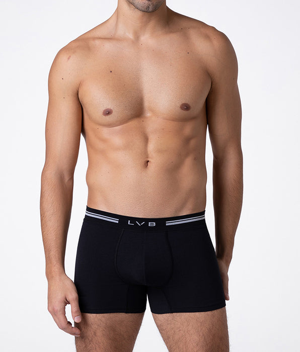 Lovable Comfort 360 Stretch Cotton Boxer Shorts, black