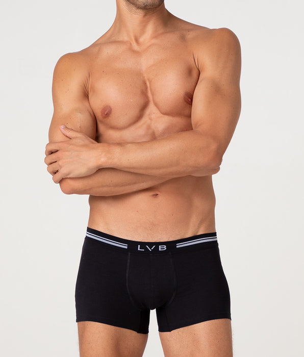 Lovable Comfort 360 Stretch Cotton Boxer Shorts, black