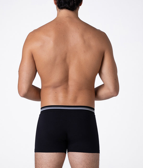 Lovable Comfort 360 Stretch Cotton Boxer Shorts, black