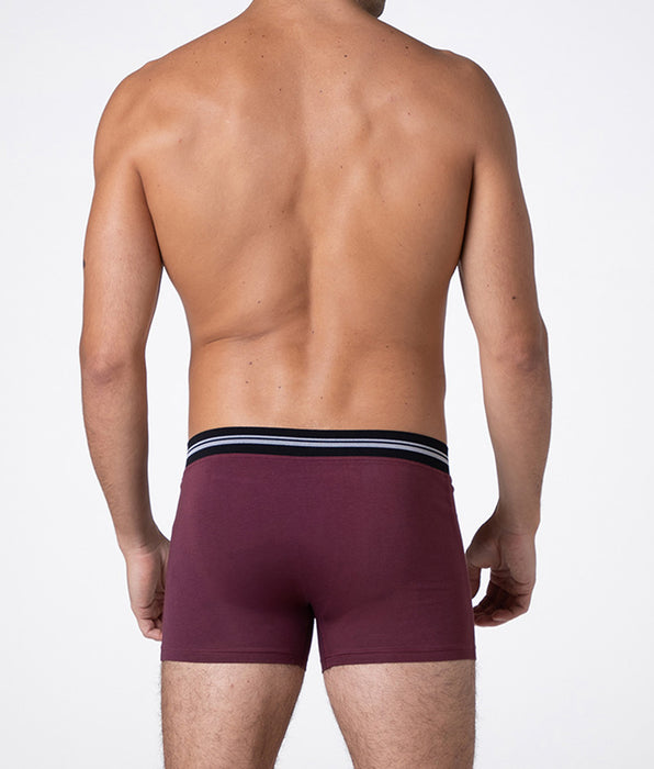 Lovable Comfort 360 Stretch Cotton Boxer Shorts, burgundy