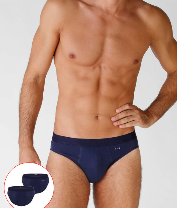 Lovable Two-pack stretch cotton briefs, blue