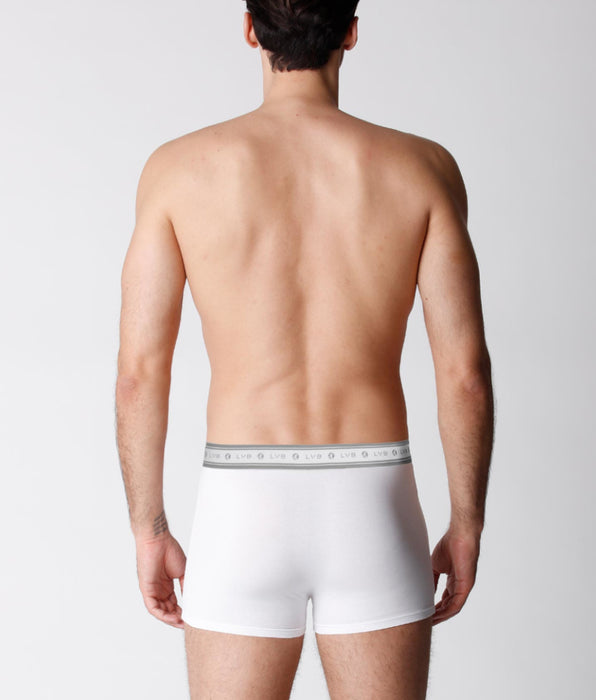Lovable Men's organic cotton boxer shorts, pack of 2, white