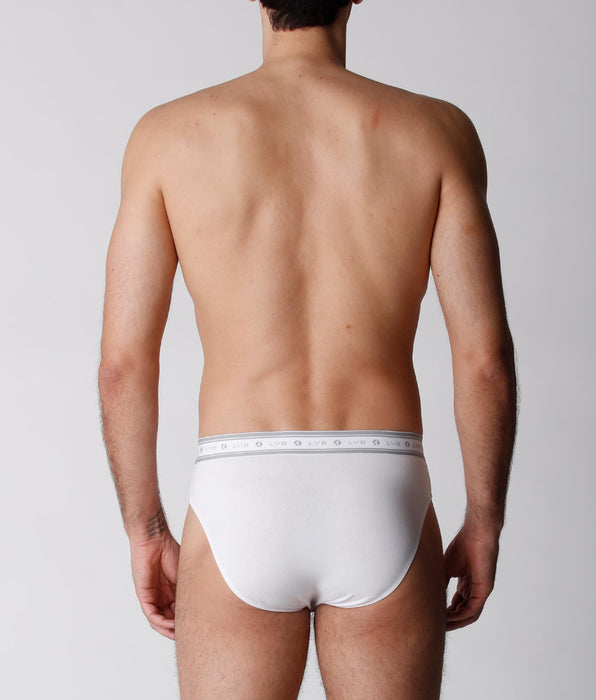 Lovable Men's briefs in organic cotton, pack of 2, white