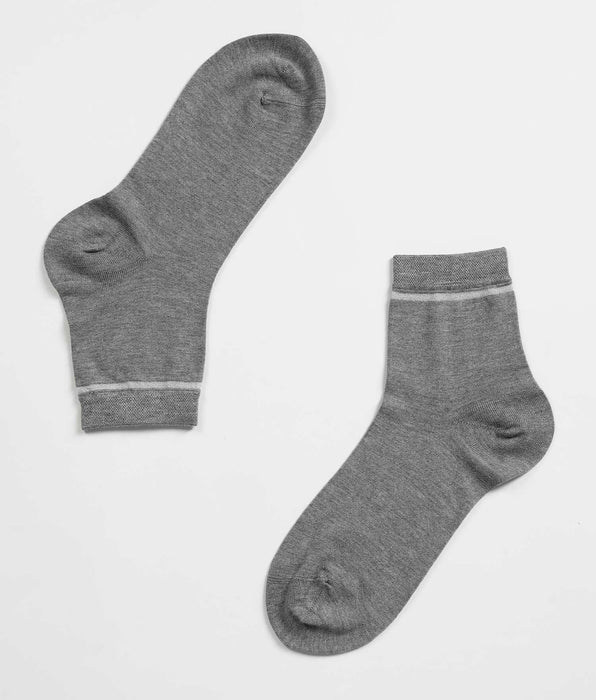 Lovable Fancy Bamboo Short Socks, heather gray