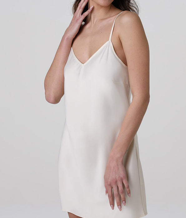 Lovable Satin Slip Dress, Ivory