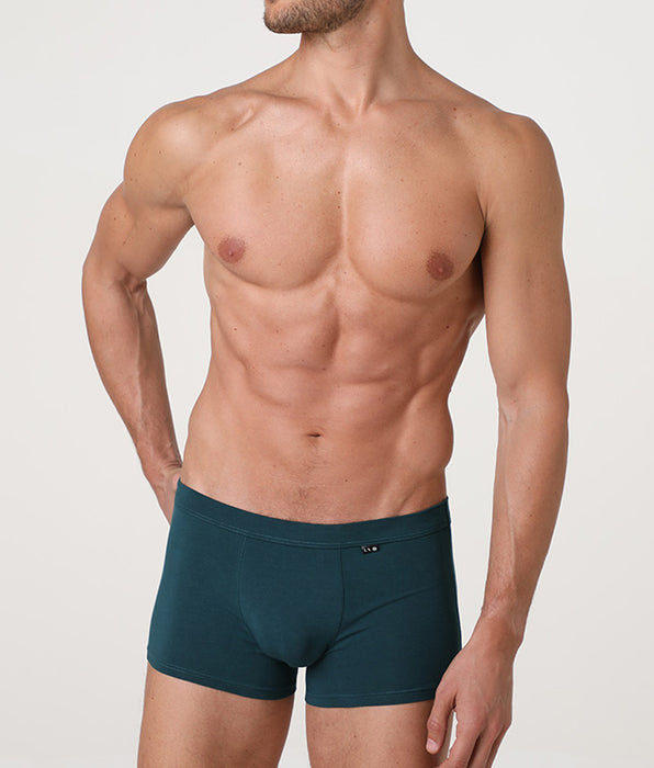 Lovable Casual Cotton Modal Boxer Shorts, dark green