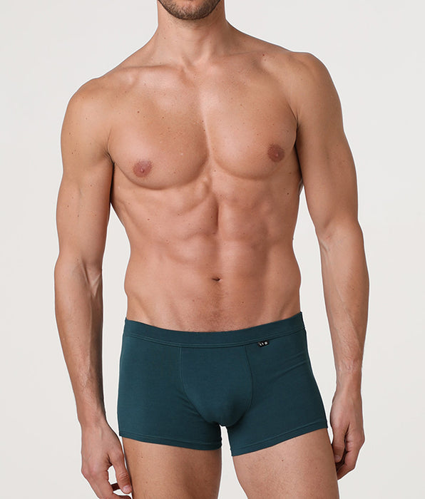 Lovable Casual Cotton Modal Boxer Shorts, dark green