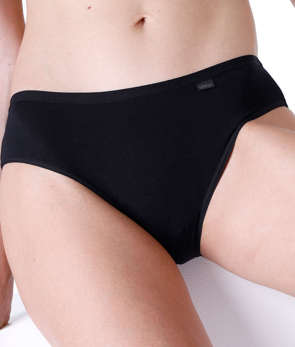 Lovable Lovely mini briefs in modal cotton, black