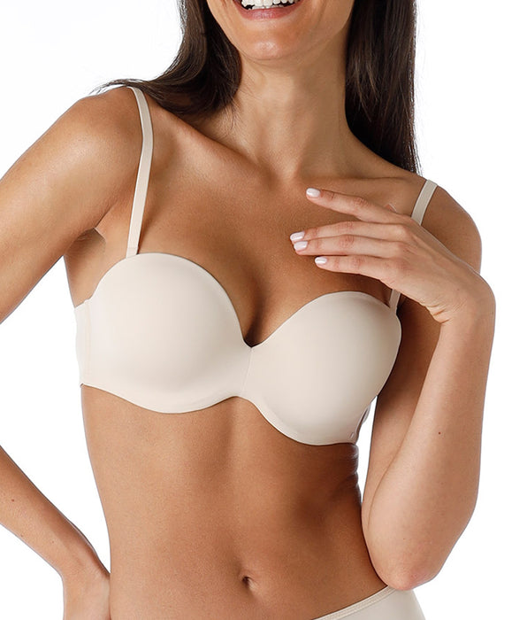 Lovable Padded balconette strapless bra, skin