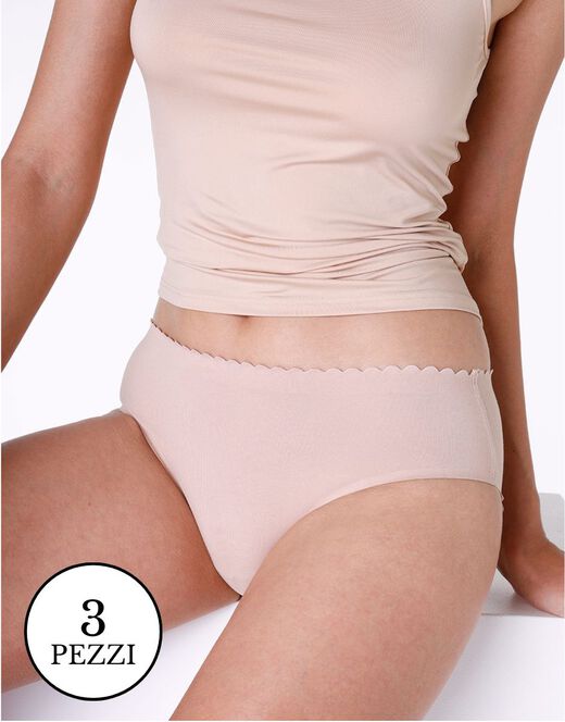 Lovable Invisible Softness Briefs Multipack, nude