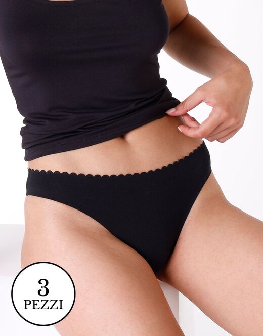 Lovable Invisible Softness Brazilian Multipack, Black