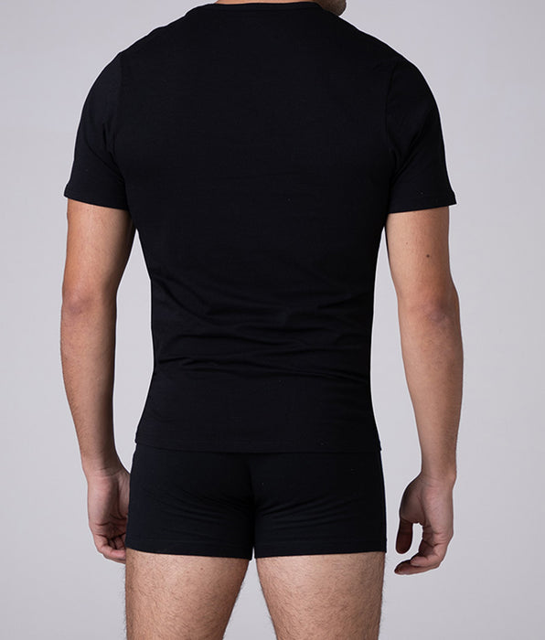 Lovable Cool Sensation crew neck T-shirt in stretch cotton, black