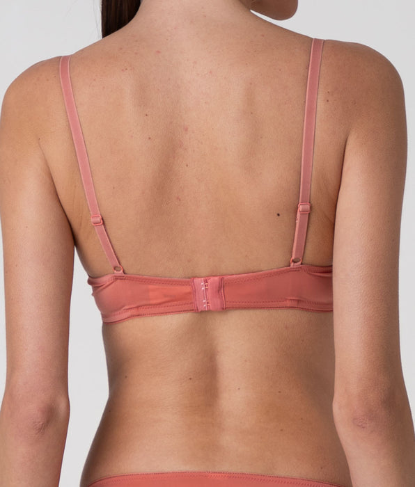Lovable Stylish Lace Wired Lace Bra, light terracotta
