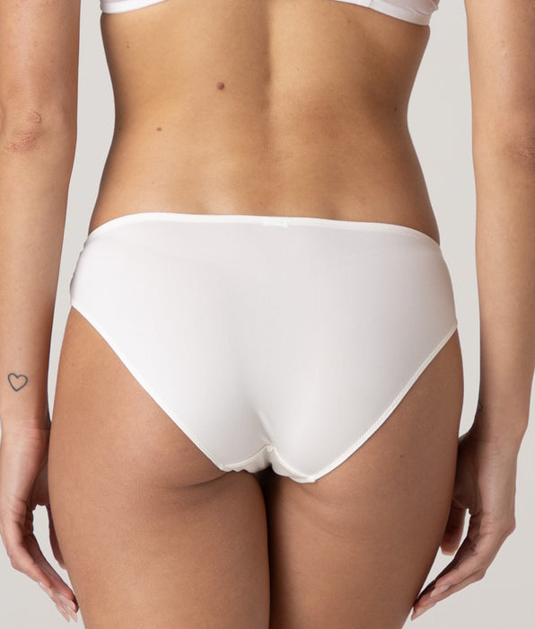 Lovable Trendy Lurex briefs in microfiber and lace, milk white