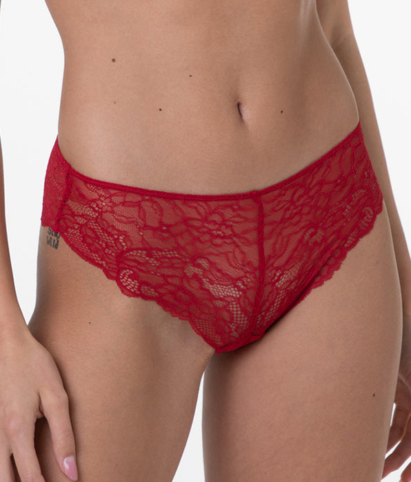 Lovable Lovable Panties in stretch lace, red