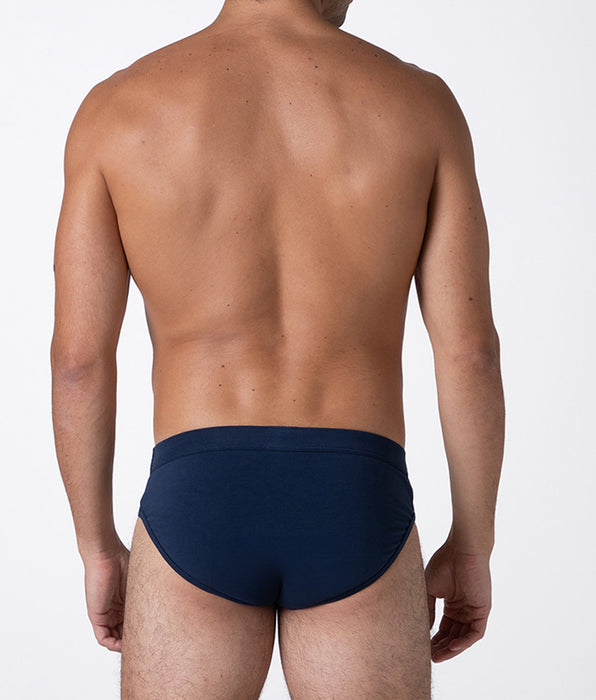 Lovable Casual Stretch Cotton Briefs, navy blue