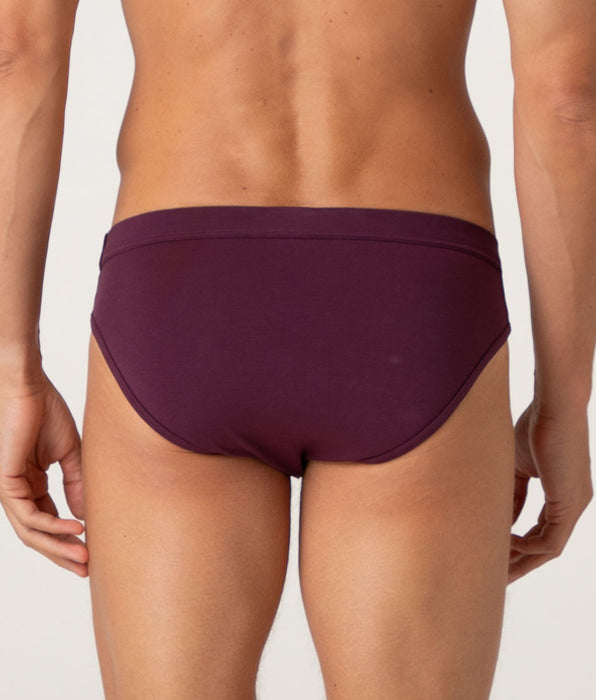Lovable Casual Stretch Cotton Briefs, Burgundy