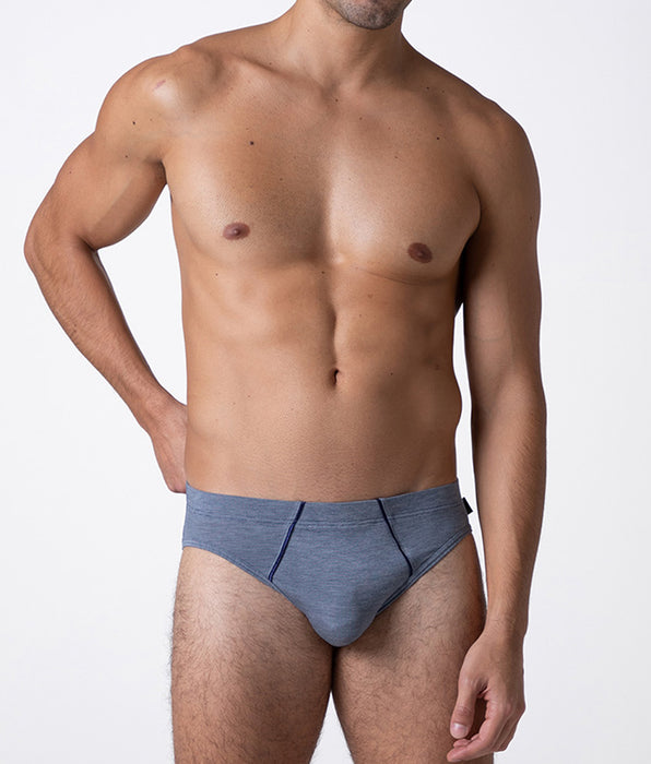 Lovable Micromodal Fil a Fil briefs, light blue jacquard