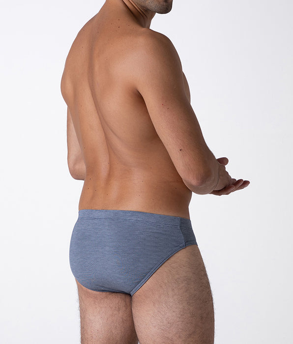 Lovable Micromodal Fil a Fil briefs, light blue jacquard
