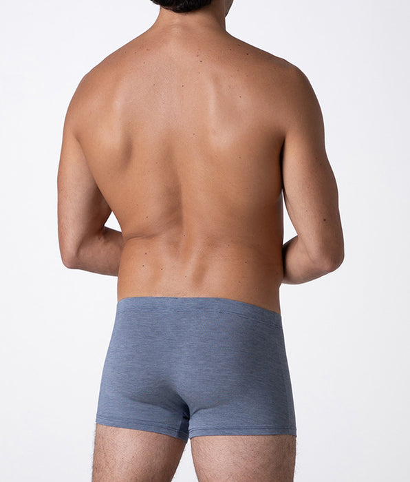 Lovable Micromodal Fil a Fil Boxer Shorts, light blue jacquard