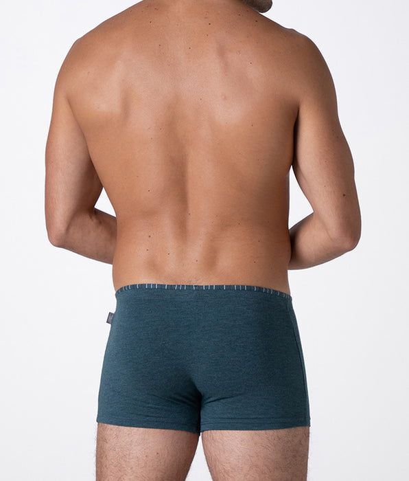 Lovable Rephined Cotton Modal Boxer Shorts, green melange