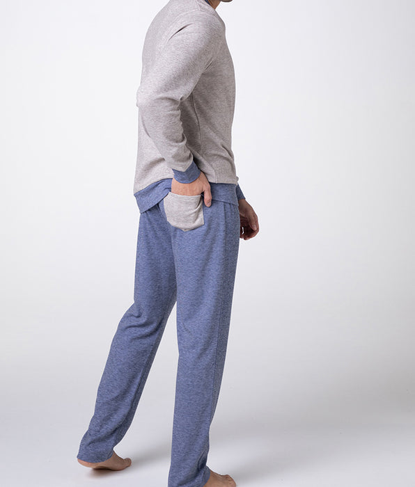 Lovable Pigiama Lungo Girocollo Warm Fabric, beige melange