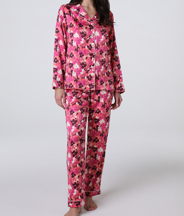 Lovable Pigiama Lungo aperto in Satin, mood floreale