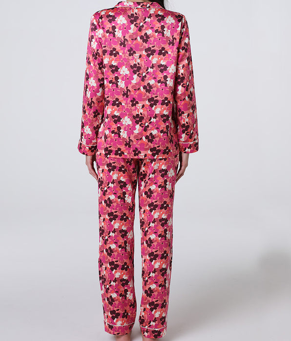 Lovable Pigiama Lungo aperto in Satin, mood floreale
