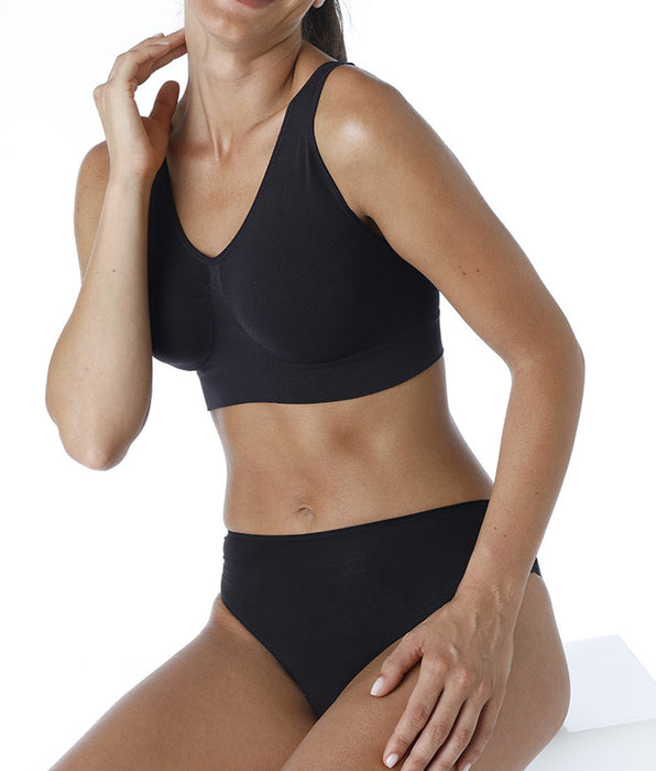 Lovable Active Comfort low-impact yoga brassiére bra, black