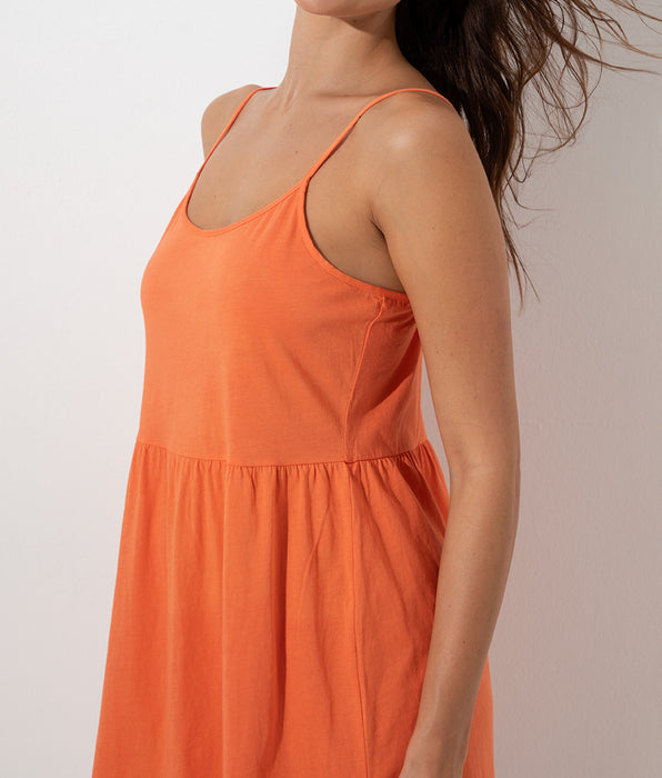 Lovable Cotton beach slip dress, peach