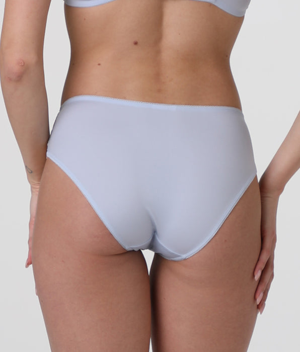 Lovable Density Lace high-waisted midi briefs in lace and microfiber, light blue