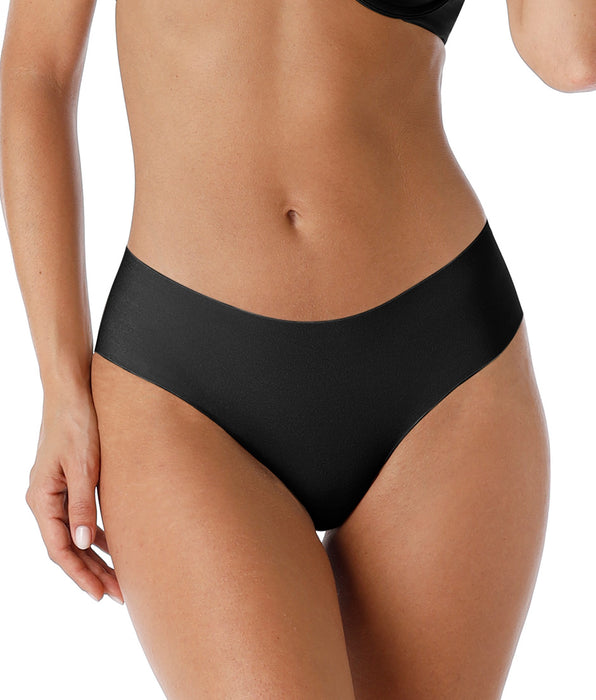 Lovable Culotte brasiliano senza cuciture Free Cut Panties in microfibra, nero