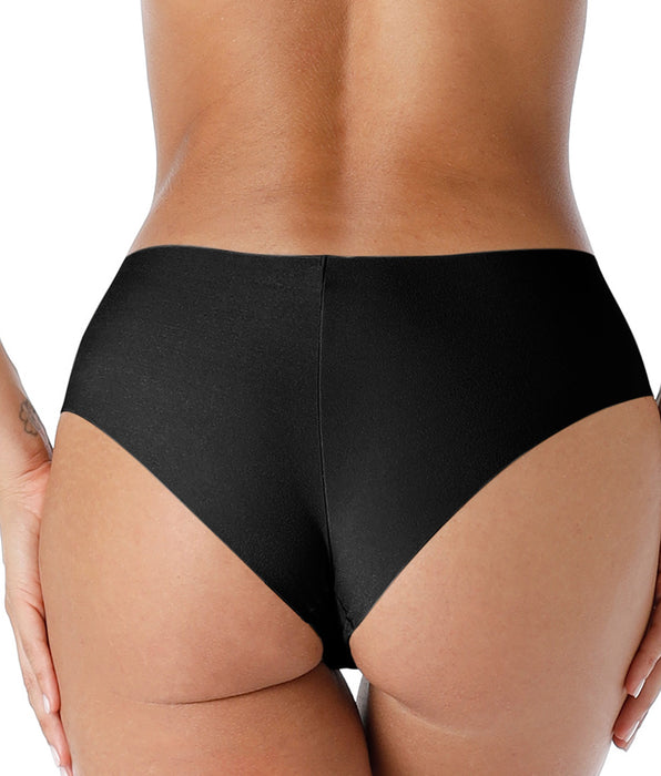 Lovable Culotte brasiliano senza cuciture Free Cut Panties in microfibra, nero