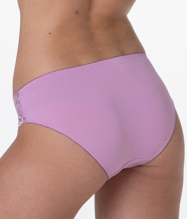 Lovable Floral Lace Midi Briefs in lace and microfiber, orchid pink